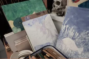 chinese painting on canvas